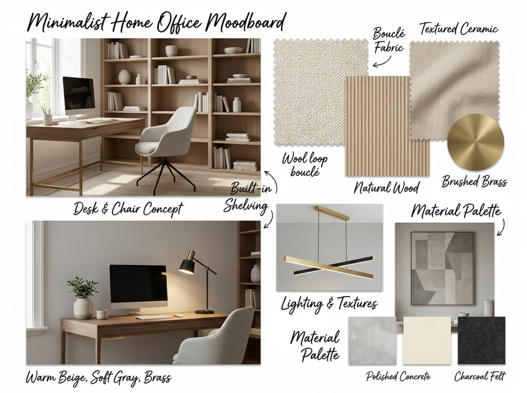 Home Office Mood Board Ideas for a Productive Workspace